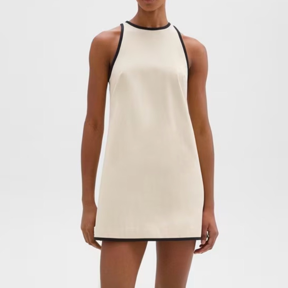 THEORY Shift Dress with Black Trim- size 2 NWT
